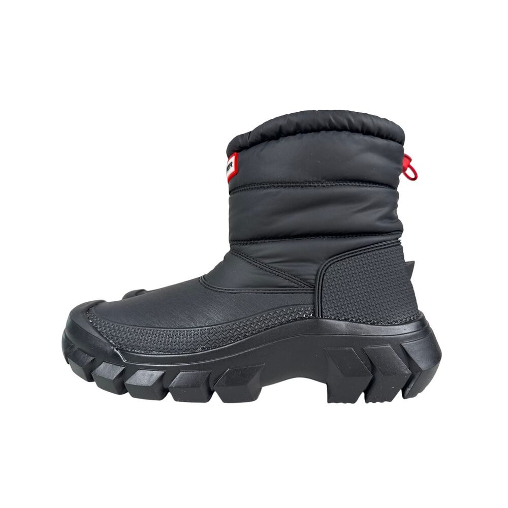 Hunter Intrepid Short Snow Boots Womens 7 Black Waterproof Insulated Pull On - Picture 4 of 13